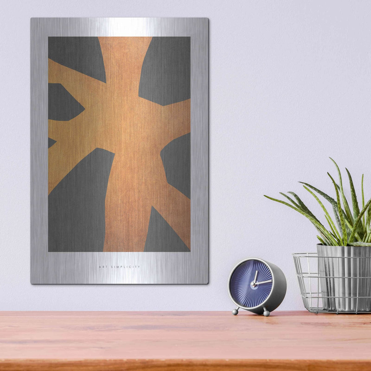 'Art Simplicity 2' by Design Fabrikken – Metal Wall Art, 12x16 room view