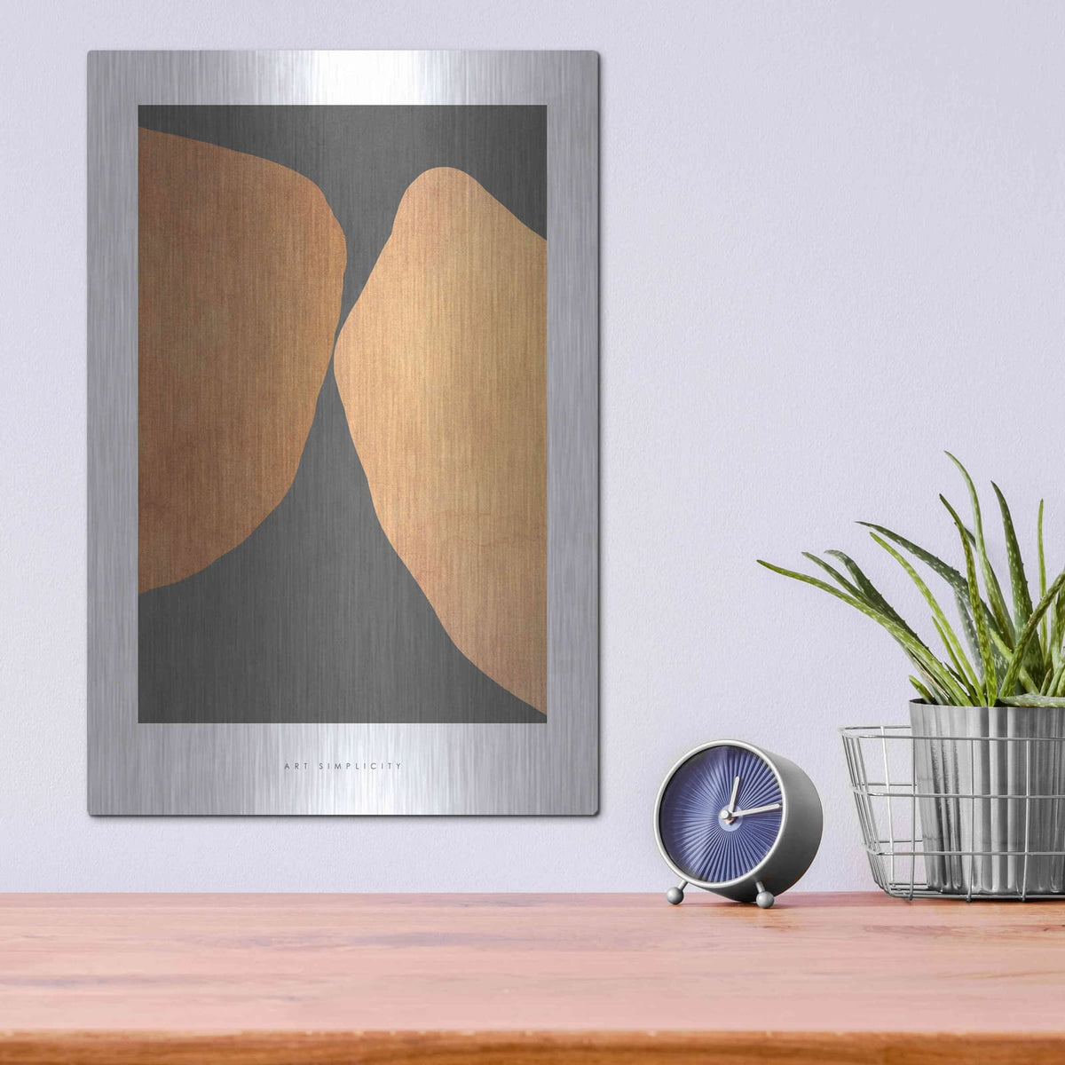 'Art Simplicity 4' by Design Fabrikken – Metal Wall Art, 12x16 room view