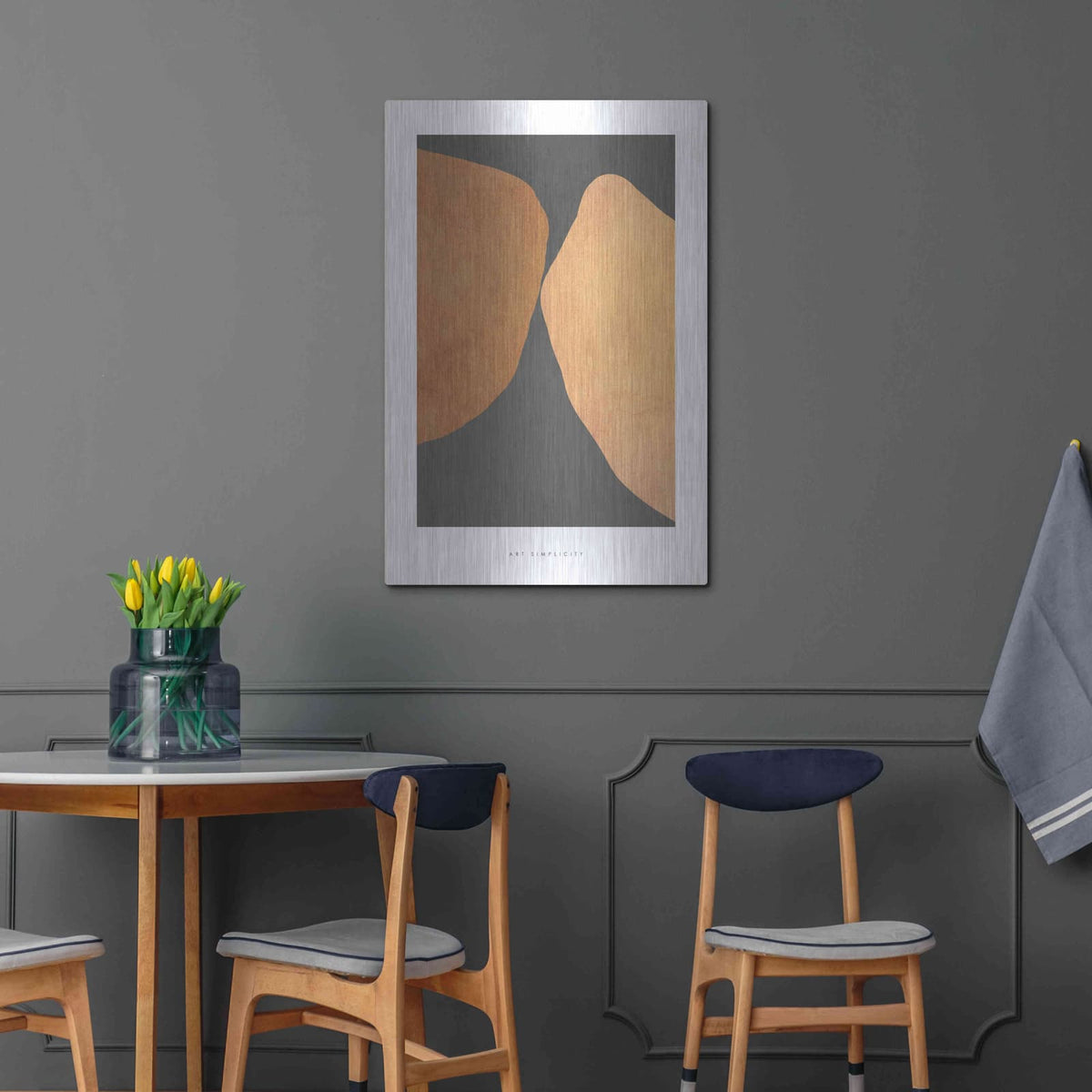 'Art Simplicity 4' by Design Fabrikken – Metal Wall Art, 24x36 room view
