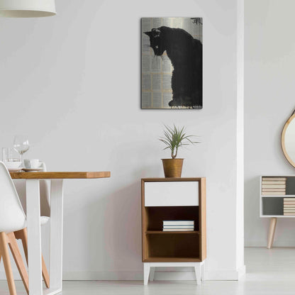 Luxe Metal Art 'Cat Black' by Loui Jover, Metal Wall Art,16x24