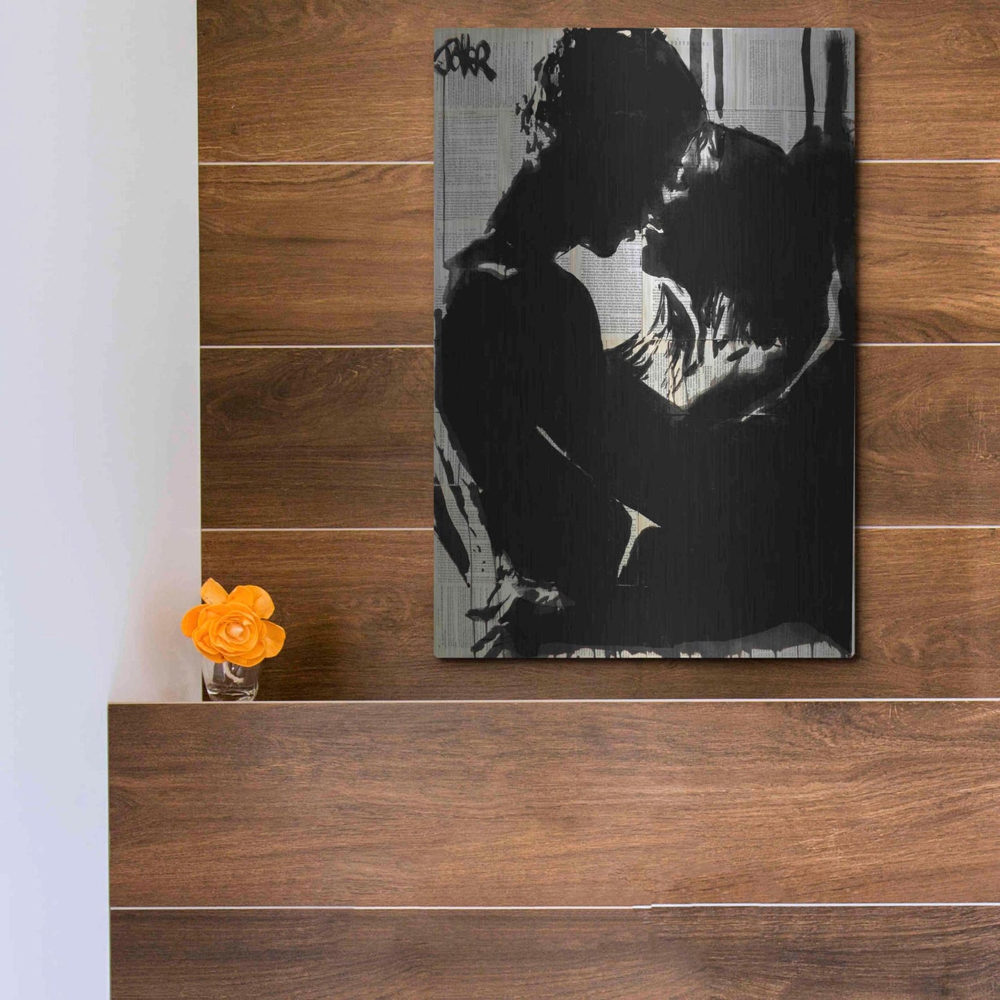 Luxe Metal Art 'Connection 2' by Loui Jover, Metal Wall Art,12x16