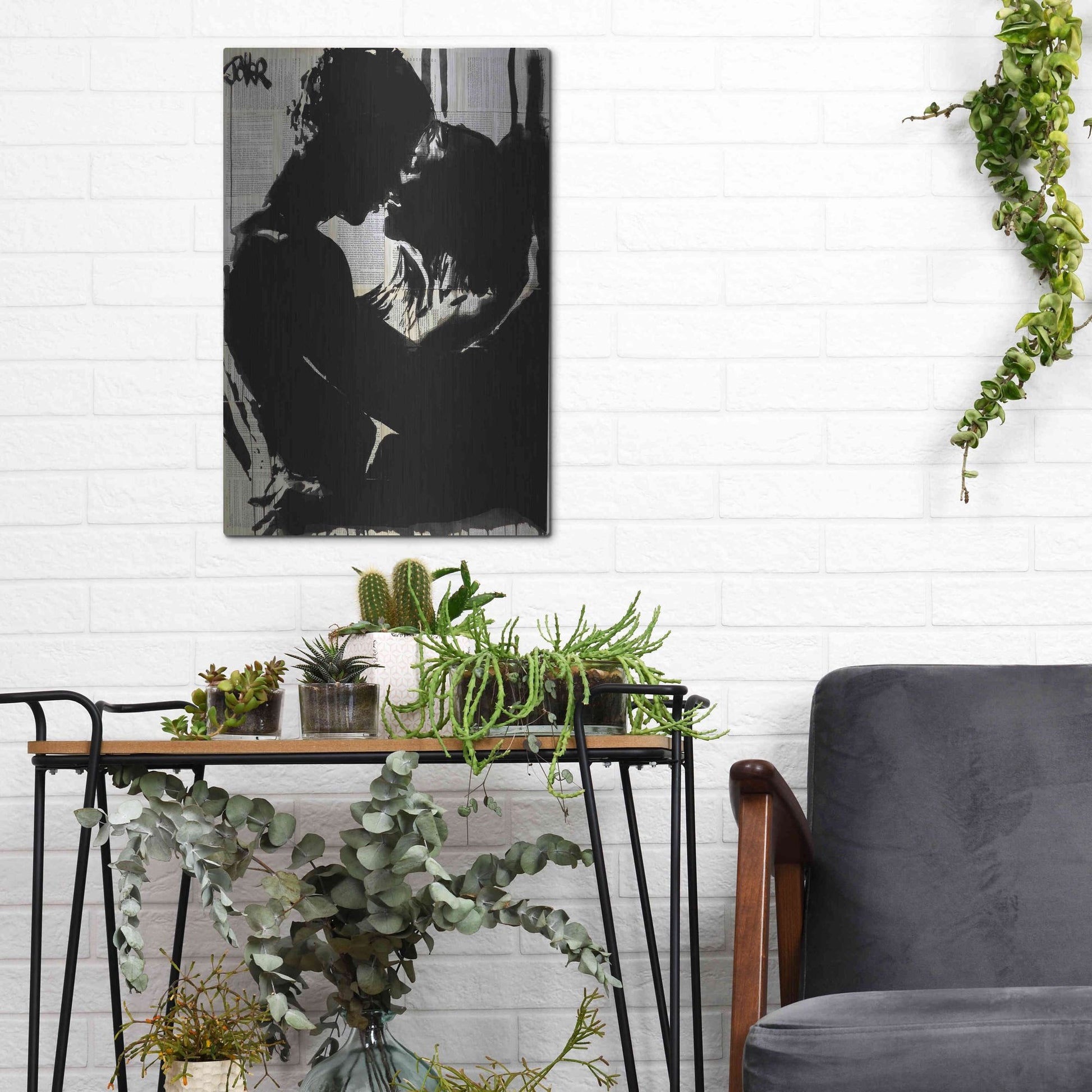 Luxe Metal Art 'Connection 2' by Loui Jover, Metal Wall Art,12x16
