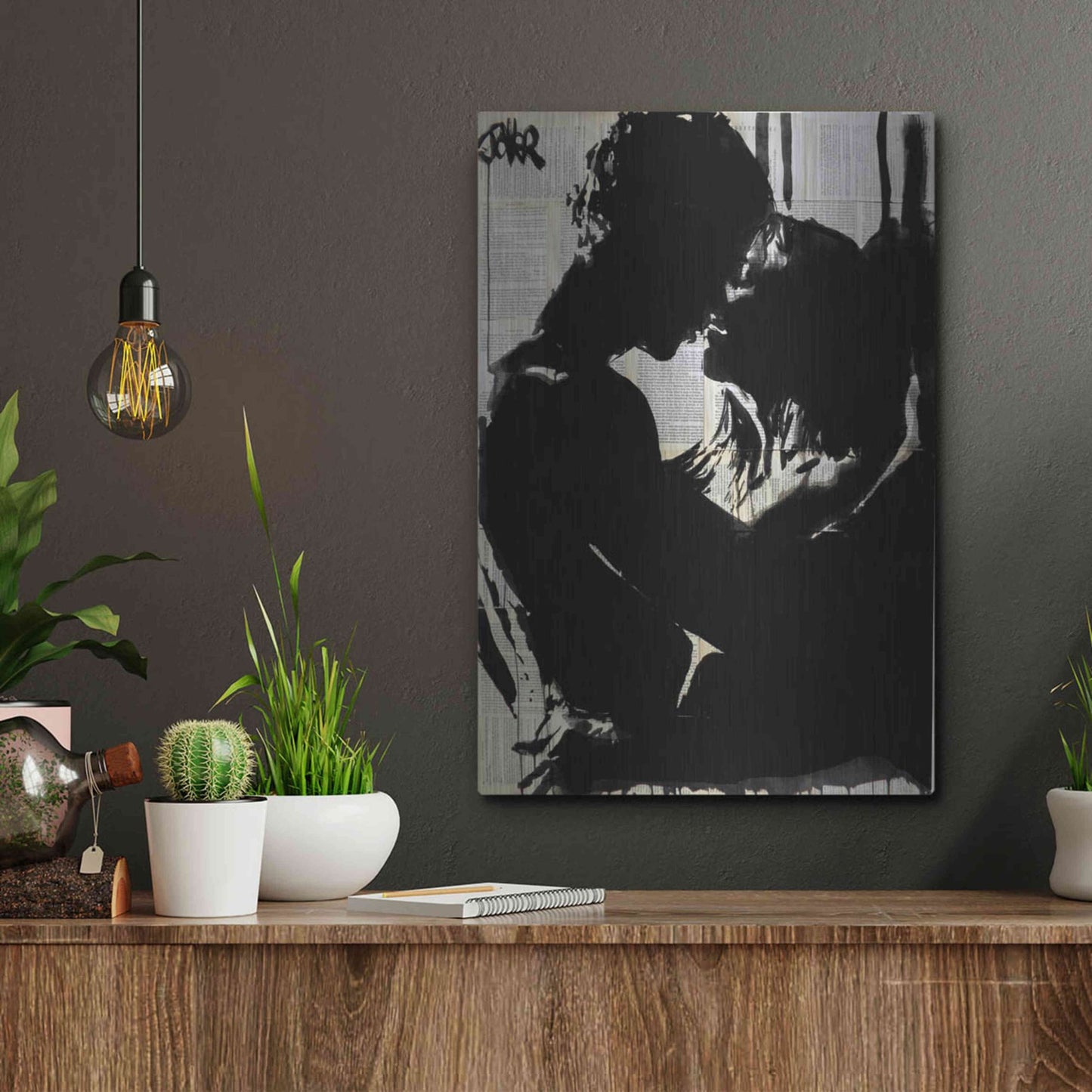 Luxe Metal Art 'Connection 2' by Loui Jover, Metal Wall Art,12x16