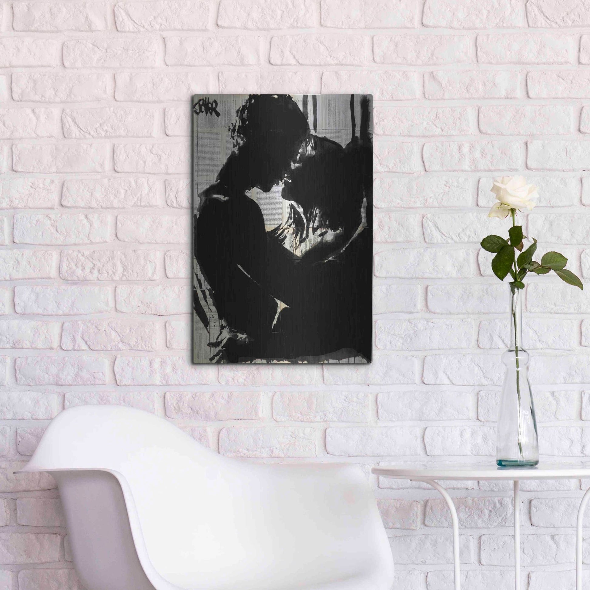 Luxe Metal Art 'Connection 2' by Loui Jover, Metal Wall Art,16x24