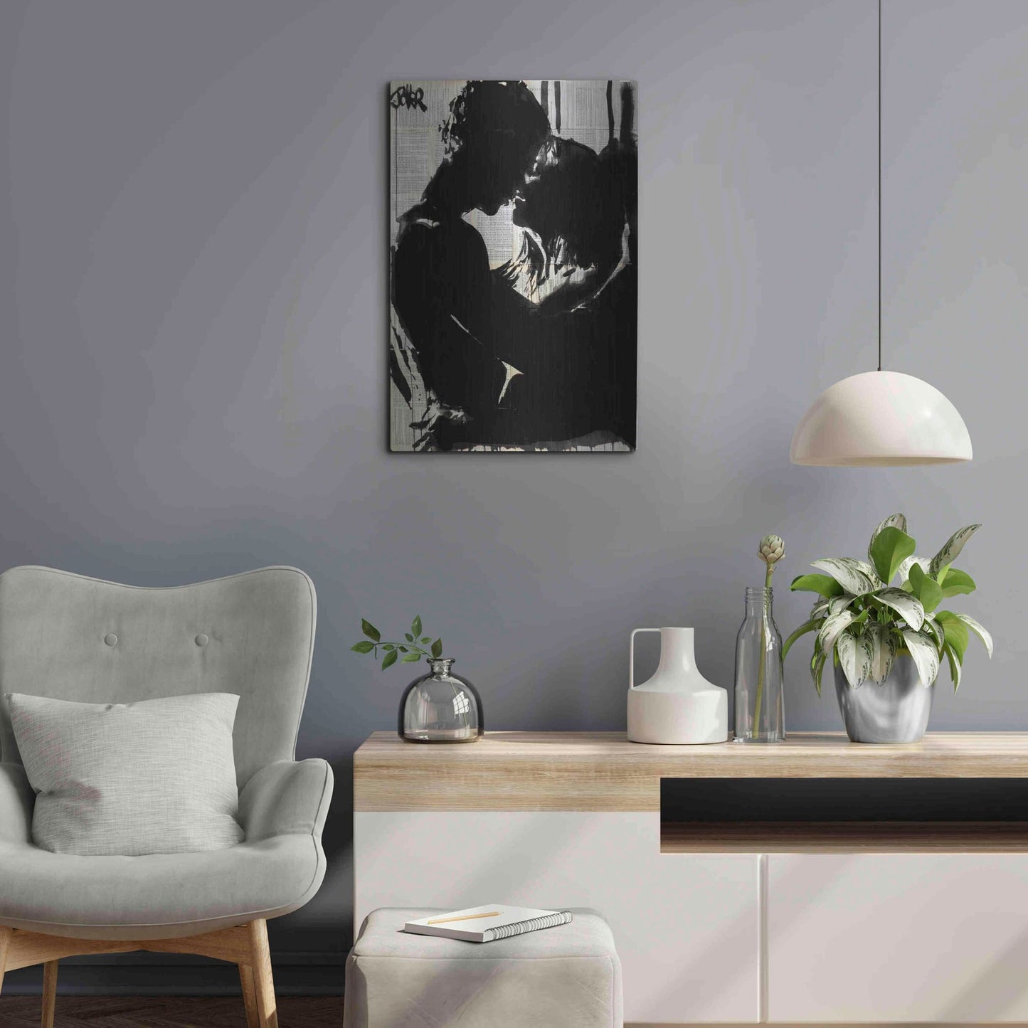 Luxe Metal Art 'Connection 2' by Loui Jover, Metal Wall Art,16x24