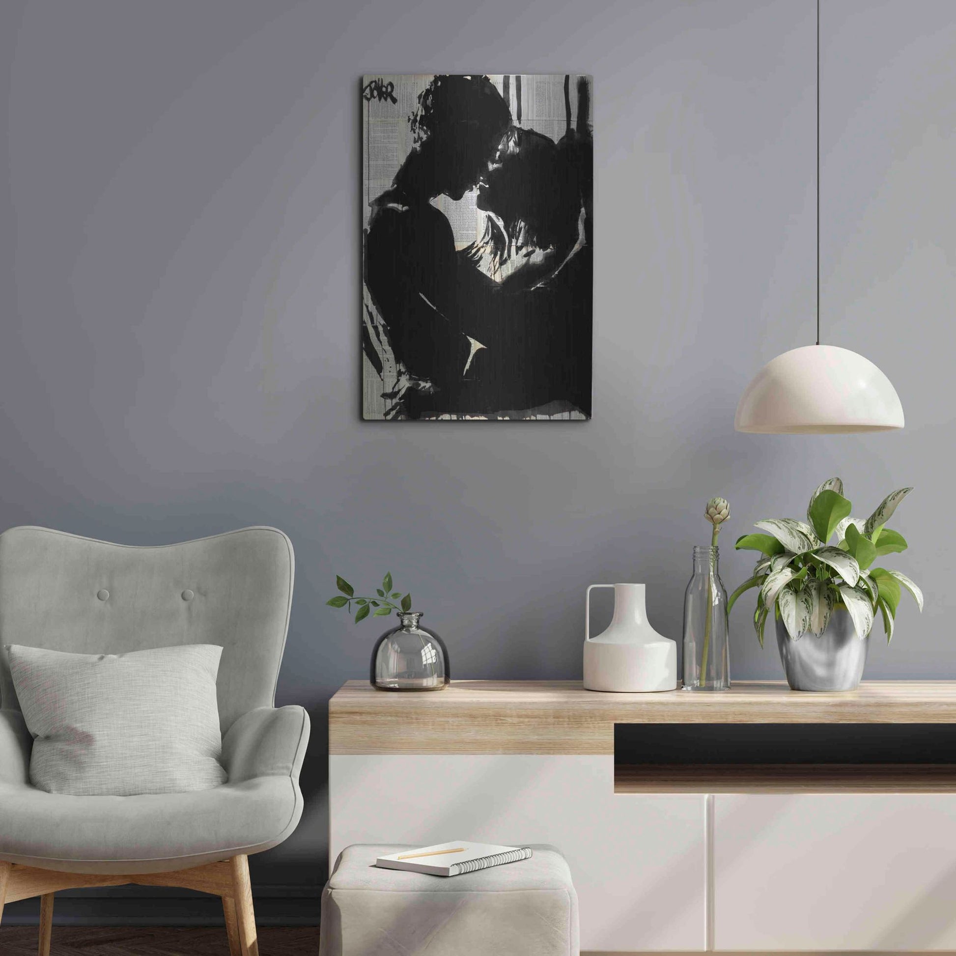 Luxe Metal Art 'Connection 2' by Loui Jover, Metal Wall Art,16x24