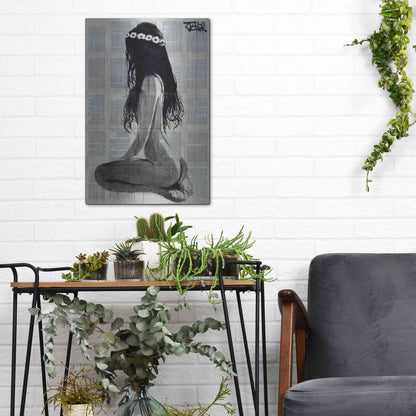 Luxe Metal Art 'Daisy Chain' by Loui Jover, Metal Wall Art,12x16