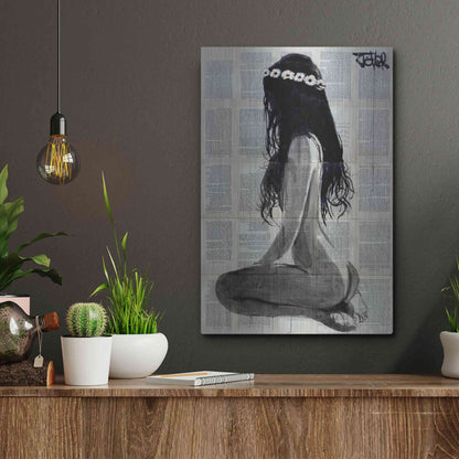 Luxe Metal Art 'Daisy Chain' by Loui Jover, Metal Wall Art,12x16