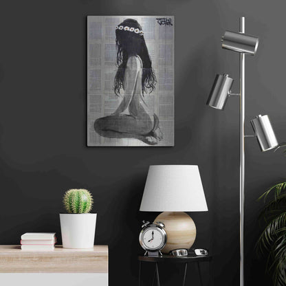 Luxe Metal Art 'Daisy Chain' by Loui Jover, Metal Wall Art,16x24