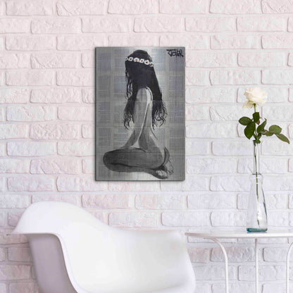 Luxe Metal Art 'Daisy Chain' by Loui Jover, Metal Wall Art,16x24