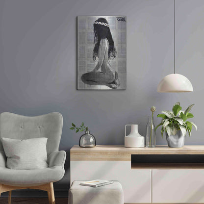 Luxe Metal Art 'Daisy Chain' by Loui Jover, Metal Wall Art,16x24
