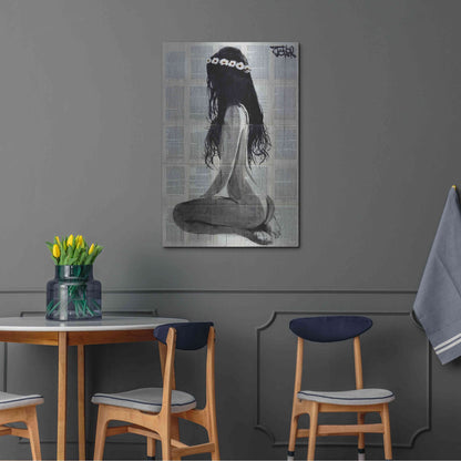 Luxe Metal Art 'Daisy Chain' by Loui Jover, Metal Wall Art,24x36