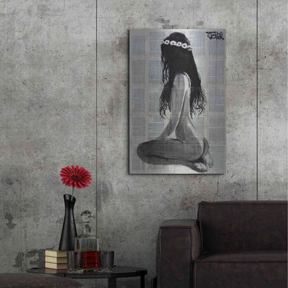 Luxe Metal Art 'Daisy Chain' by Loui Jover, Metal Wall Art,24x36