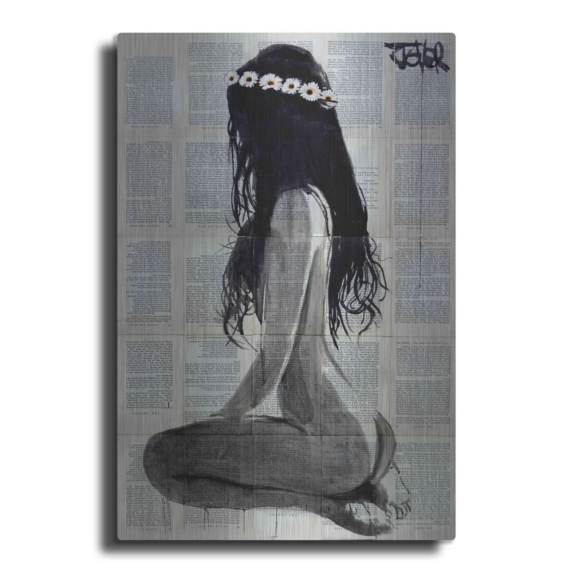 Luxe Metal Art 'Daisy Chain' by Loui Jover, Metal Wall Art