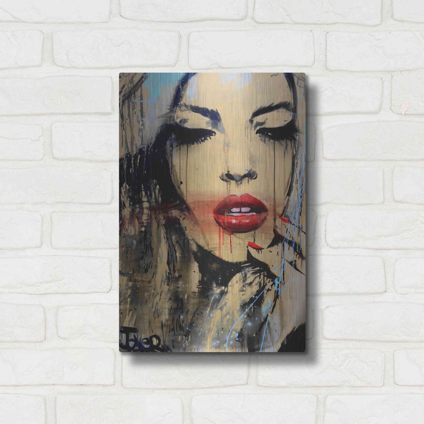 Luxe Metal Art 'Gloss' by Loui Jover, Metal Wall Art,12x16