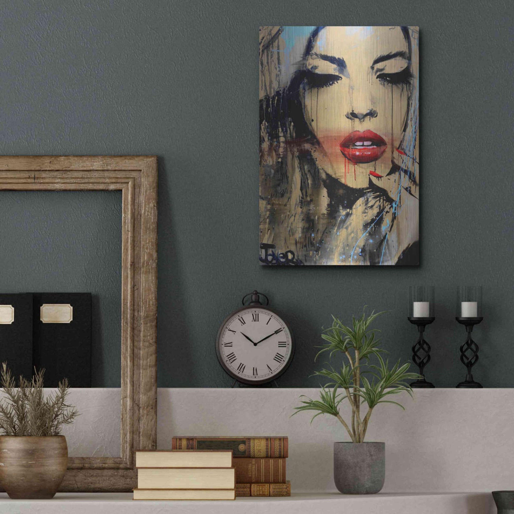 Luxe Metal Art 'Gloss' by Loui Jover, Metal Wall Art,12x16