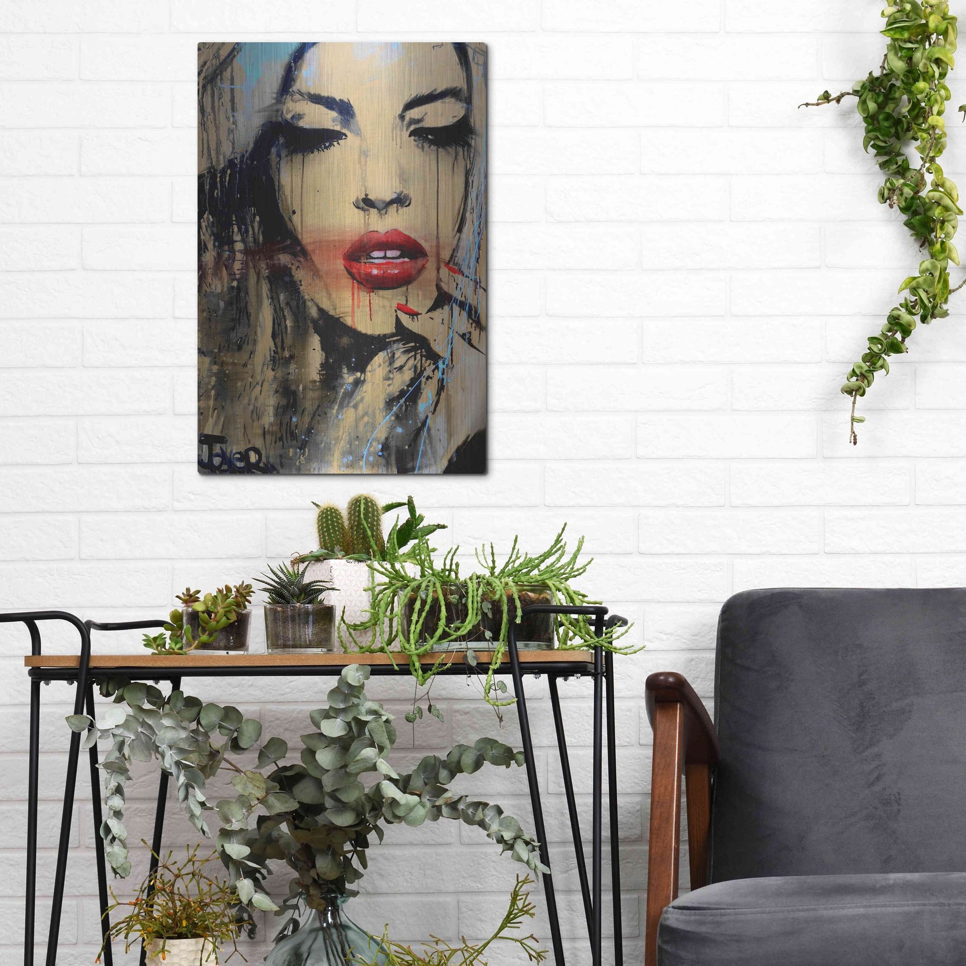 Luxe Metal Art 'Gloss' by Loui Jover, Metal Wall Art,12x16