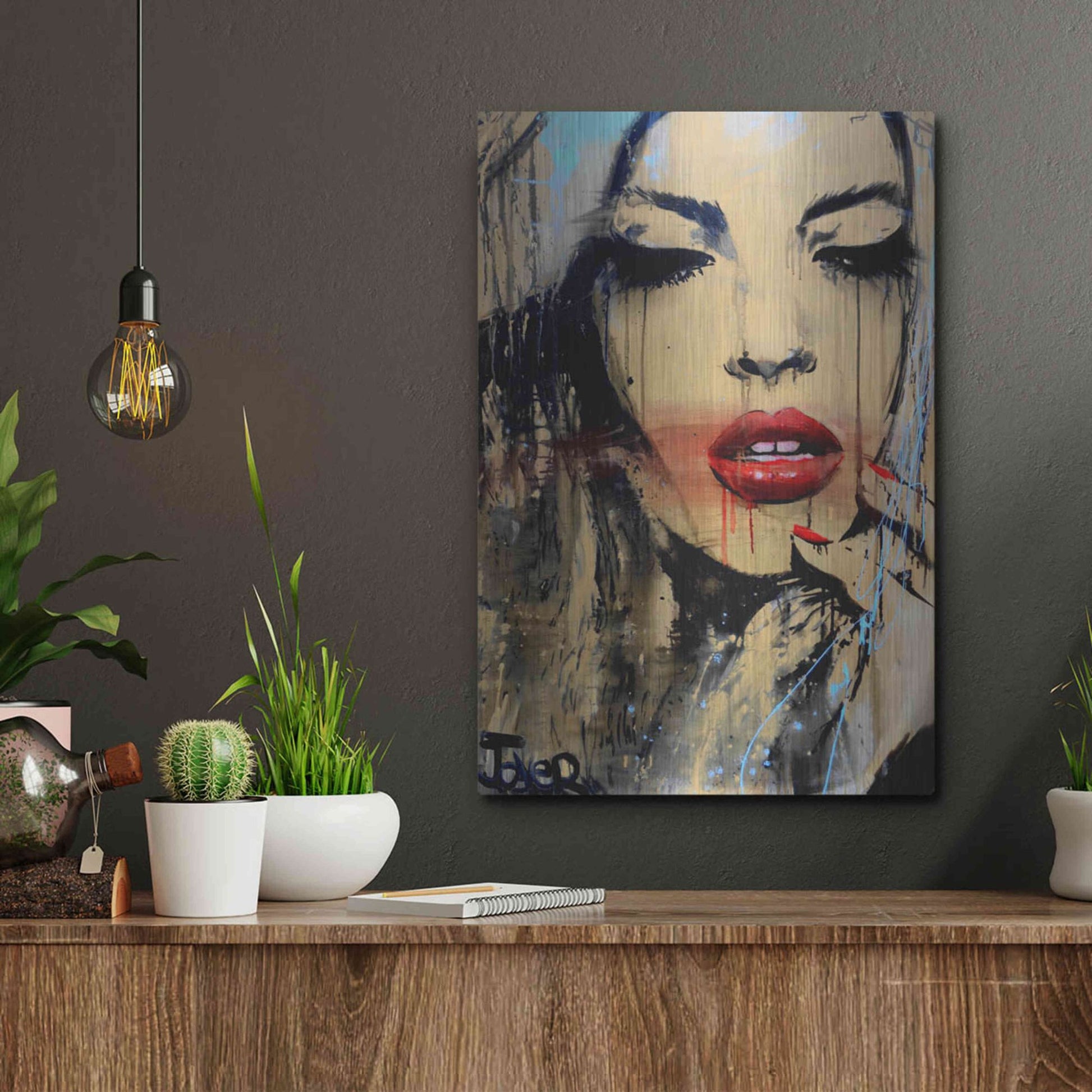 Luxe Metal Art 'Gloss' by Loui Jover, Metal Wall Art,12x16