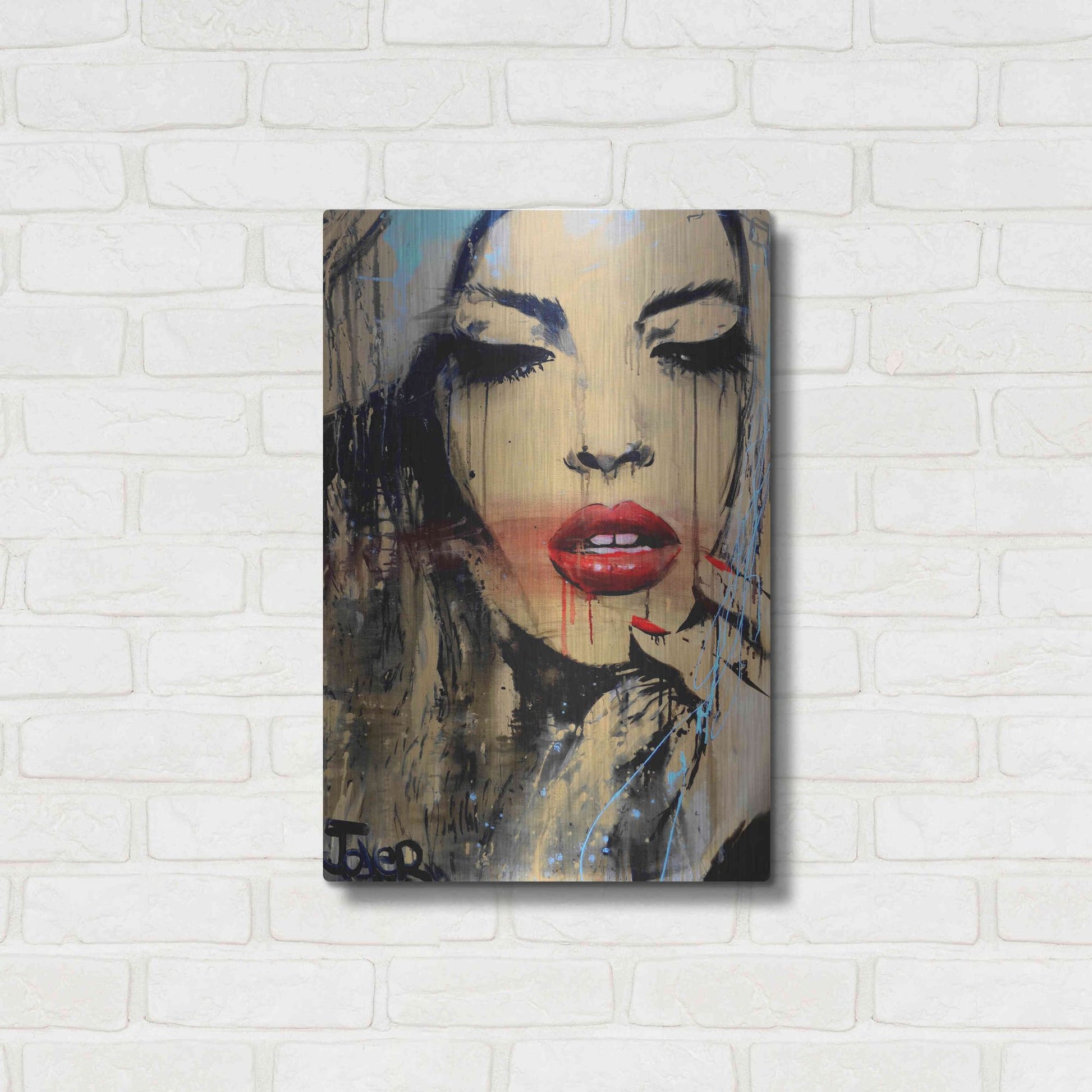 Luxe Metal Art 'Gloss' by Loui Jover, Metal Wall Art,16x24