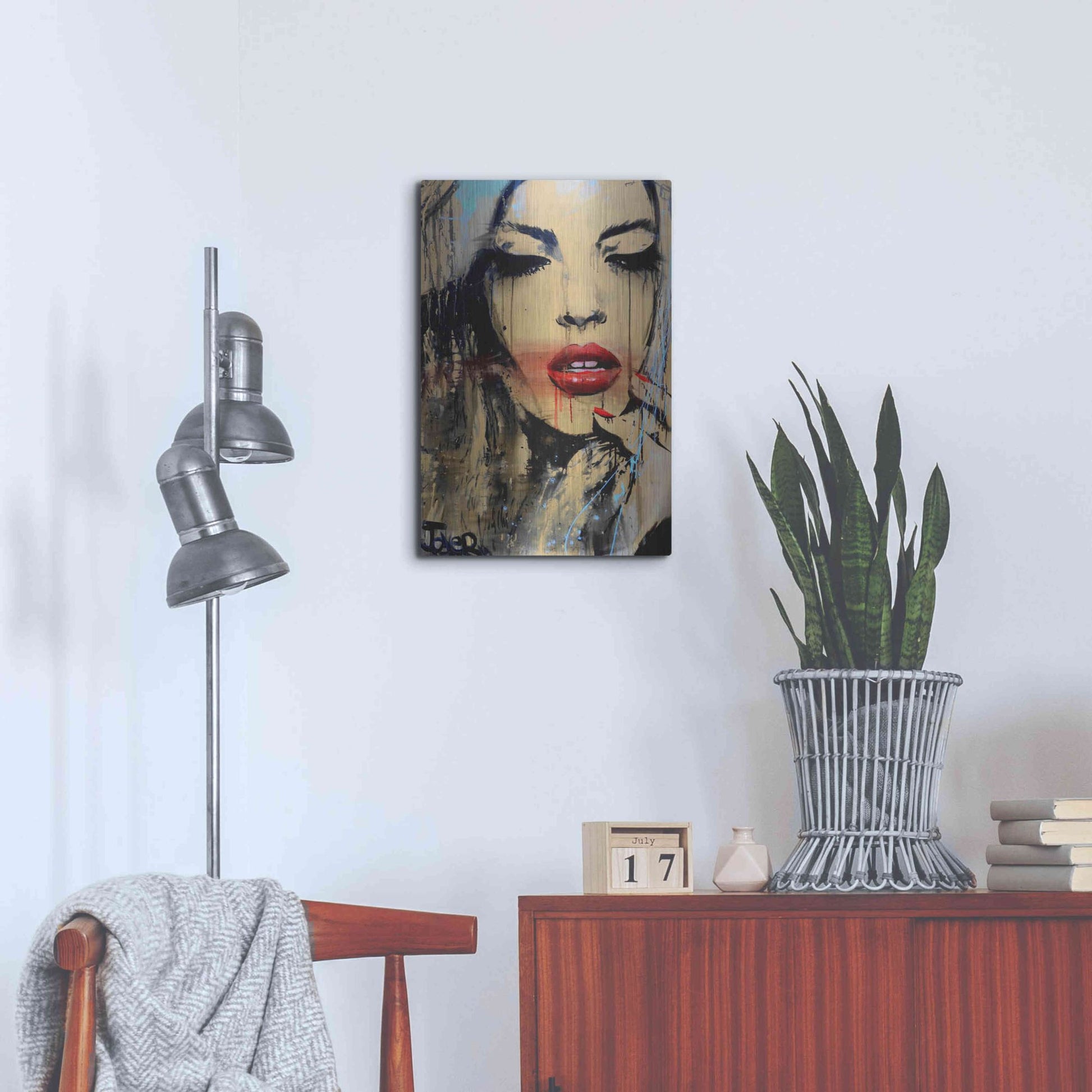 Luxe Metal Art 'Gloss' by Loui Jover, Metal Wall Art,16x24