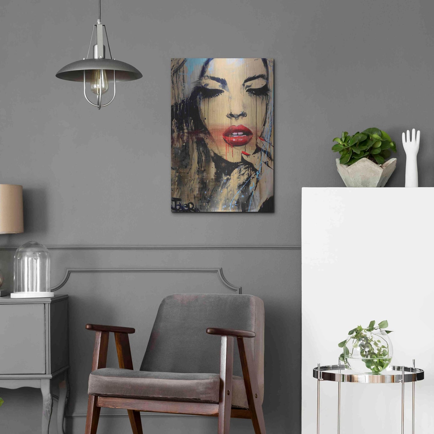 Luxe Metal Art 'Gloss' by Loui Jover, Metal Wall Art,16x24