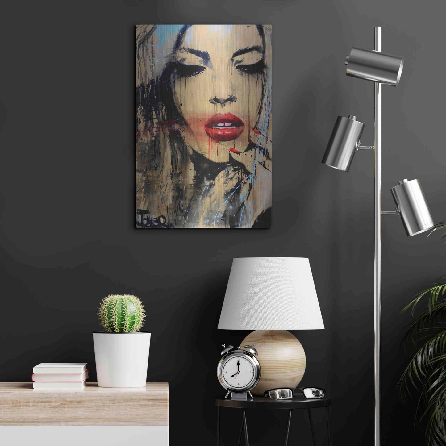 Luxe Metal Art 'Gloss' by Loui Jover, Metal Wall Art,16x24