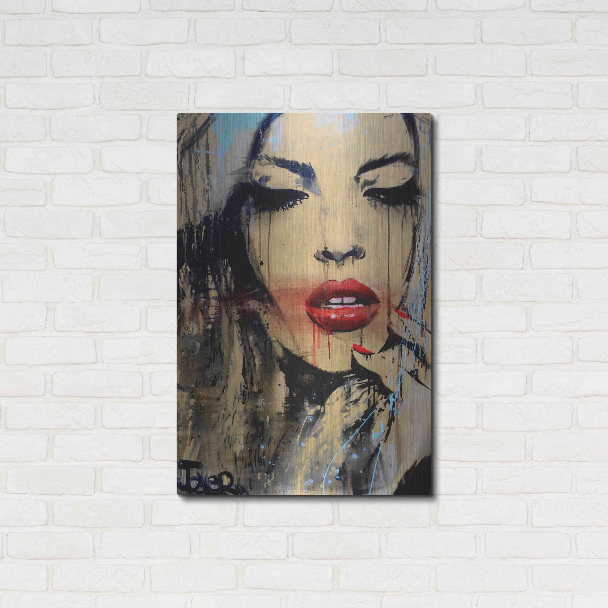 Luxe Metal Art 'Gloss' by Loui Jover, Metal Wall Art,24x36