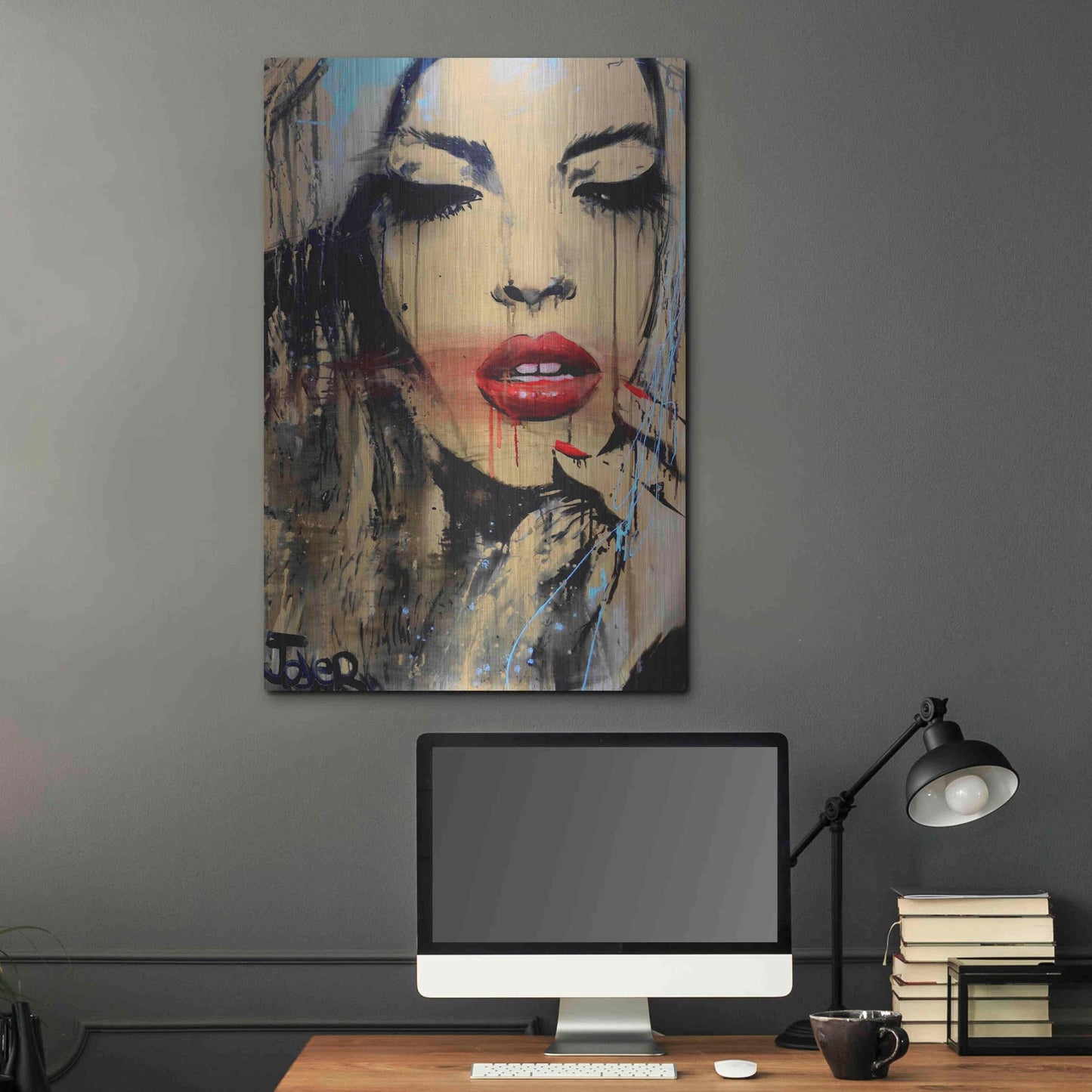Luxe Metal Art 'Gloss' by Loui Jover, Metal Wall Art,24x36