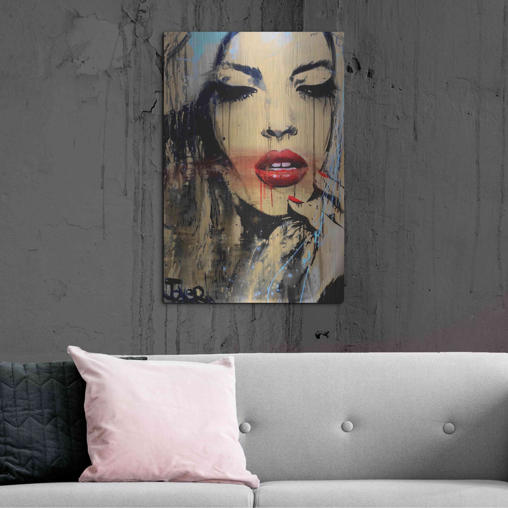 Luxe Metal Art 'Gloss' by Loui Jover, Metal Wall Art,24x36