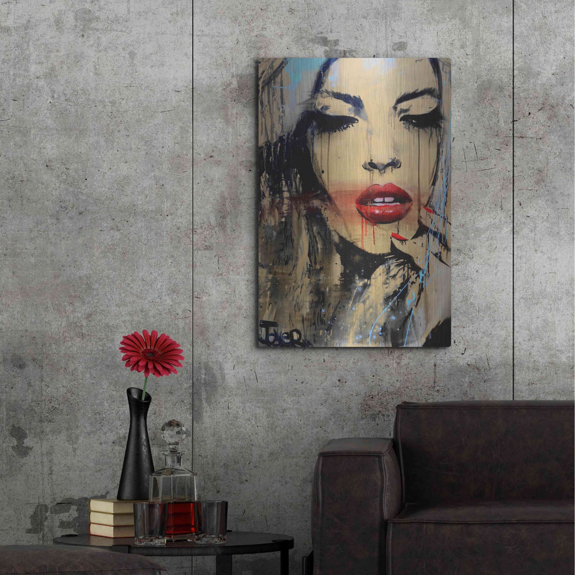 Luxe Metal Art 'Gloss' by Loui Jover, Metal Wall Art,24x36