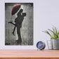 Luxe Metal Art 'Love and Rain' by Loui Jover, Metal Wall Art,12x16