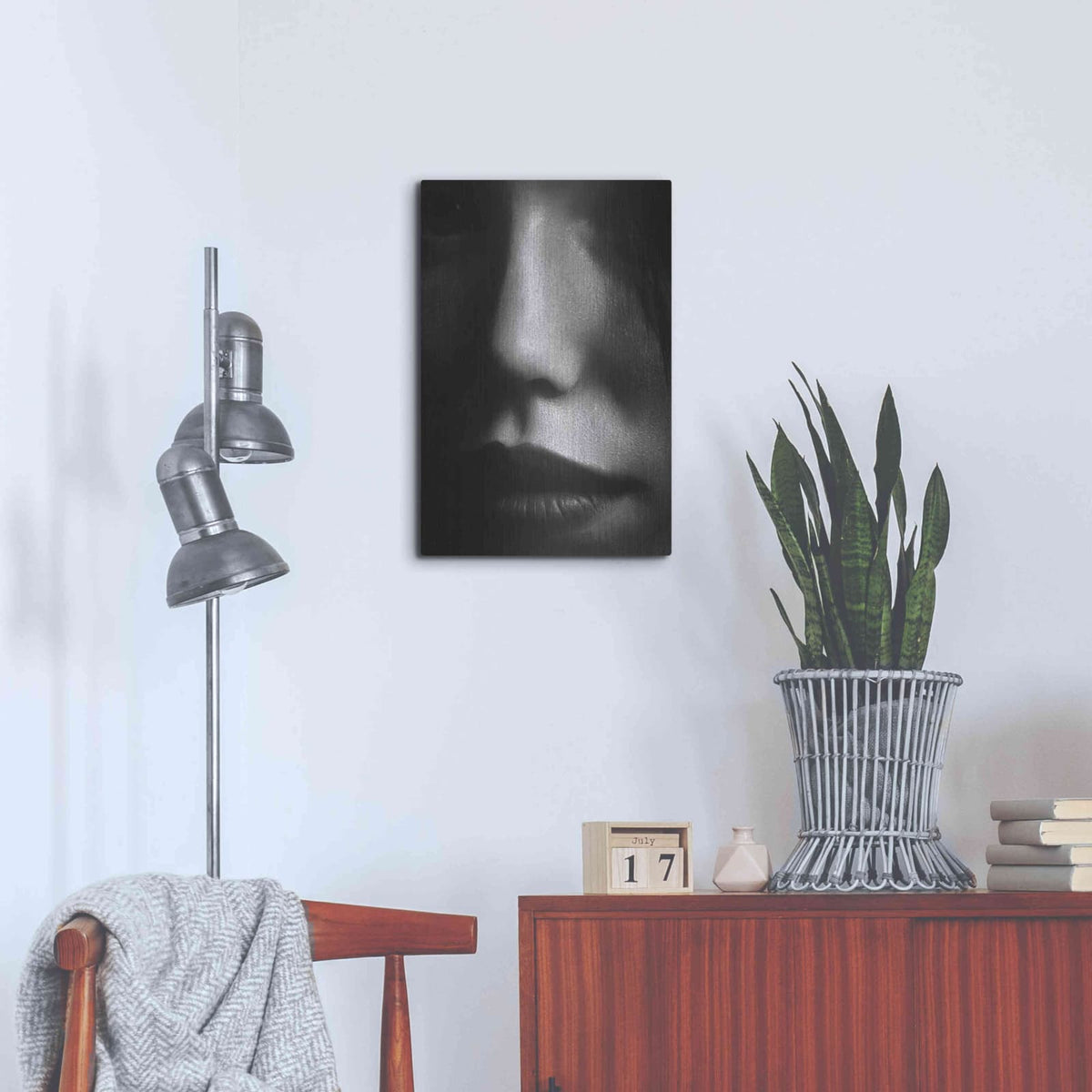 'Face 2' by Design Fabrikken – Metal Wall Art, 16x24 room view