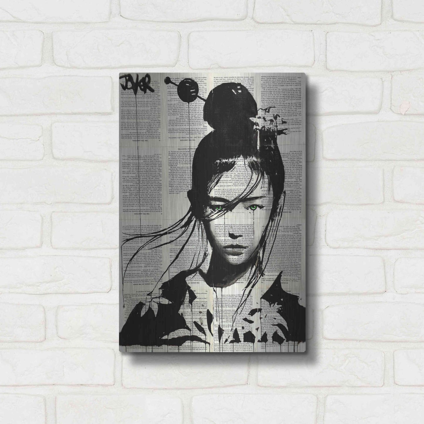 Luxe Metal Art 'Narumi' by Loui Jover, Metal Wall Art,12x16