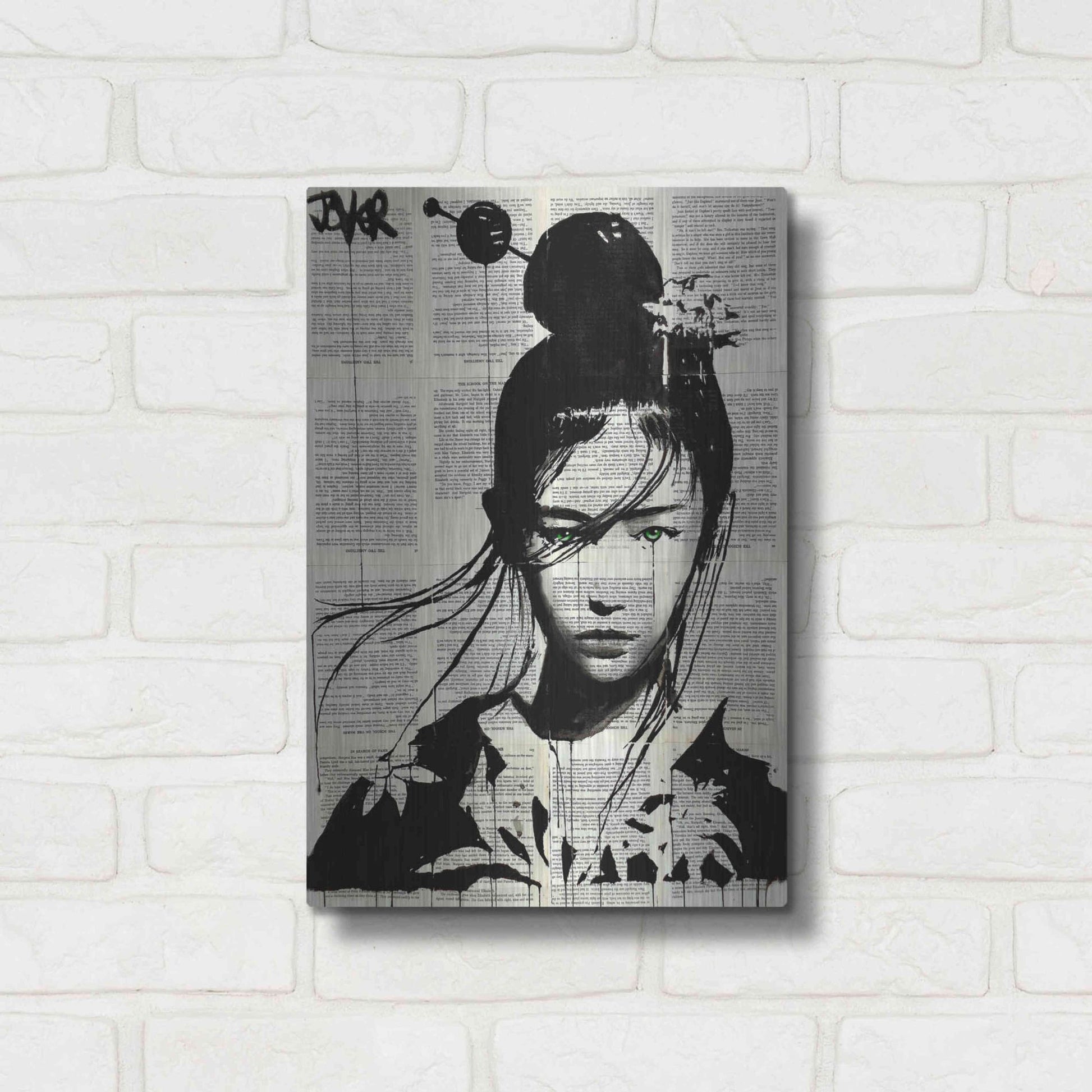 Luxe Metal Art 'Narumi' by Loui Jover, Metal Wall Art,12x16