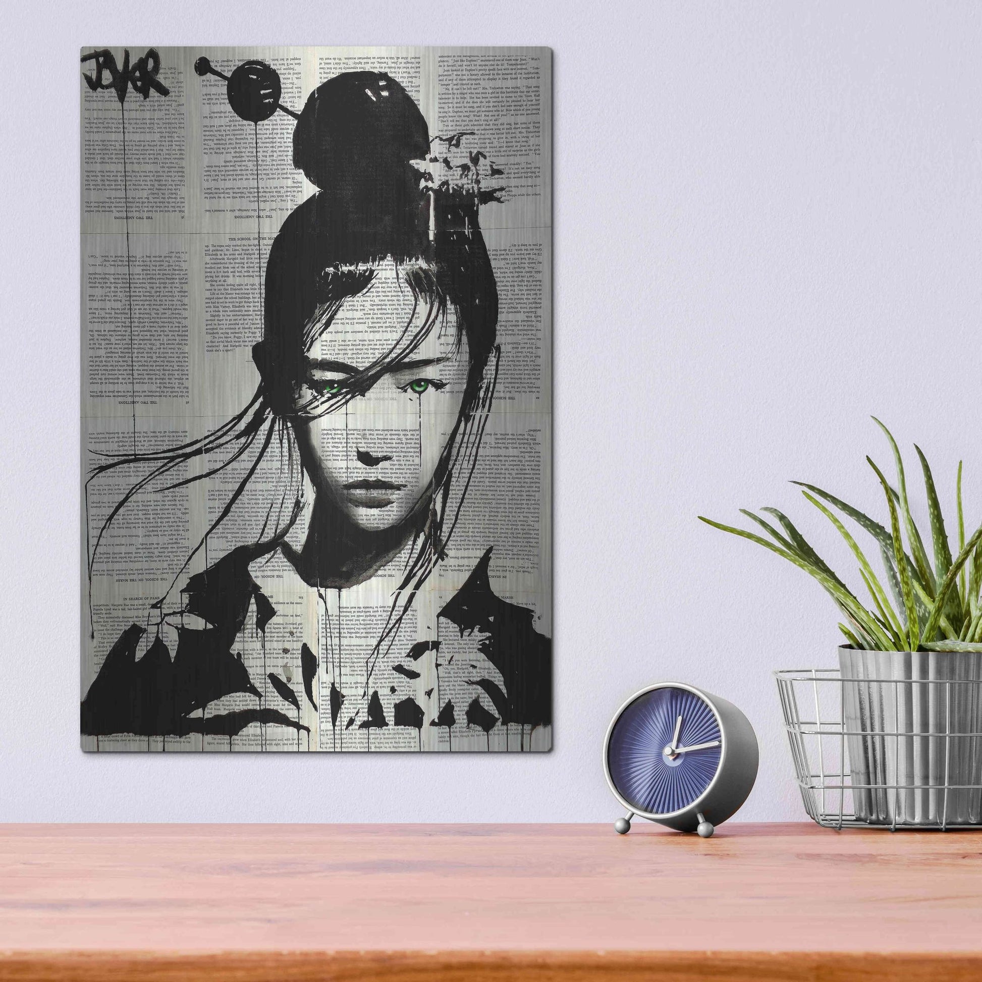 Luxe Metal Art 'Narumi' by Loui Jover, Metal Wall Art,12x16