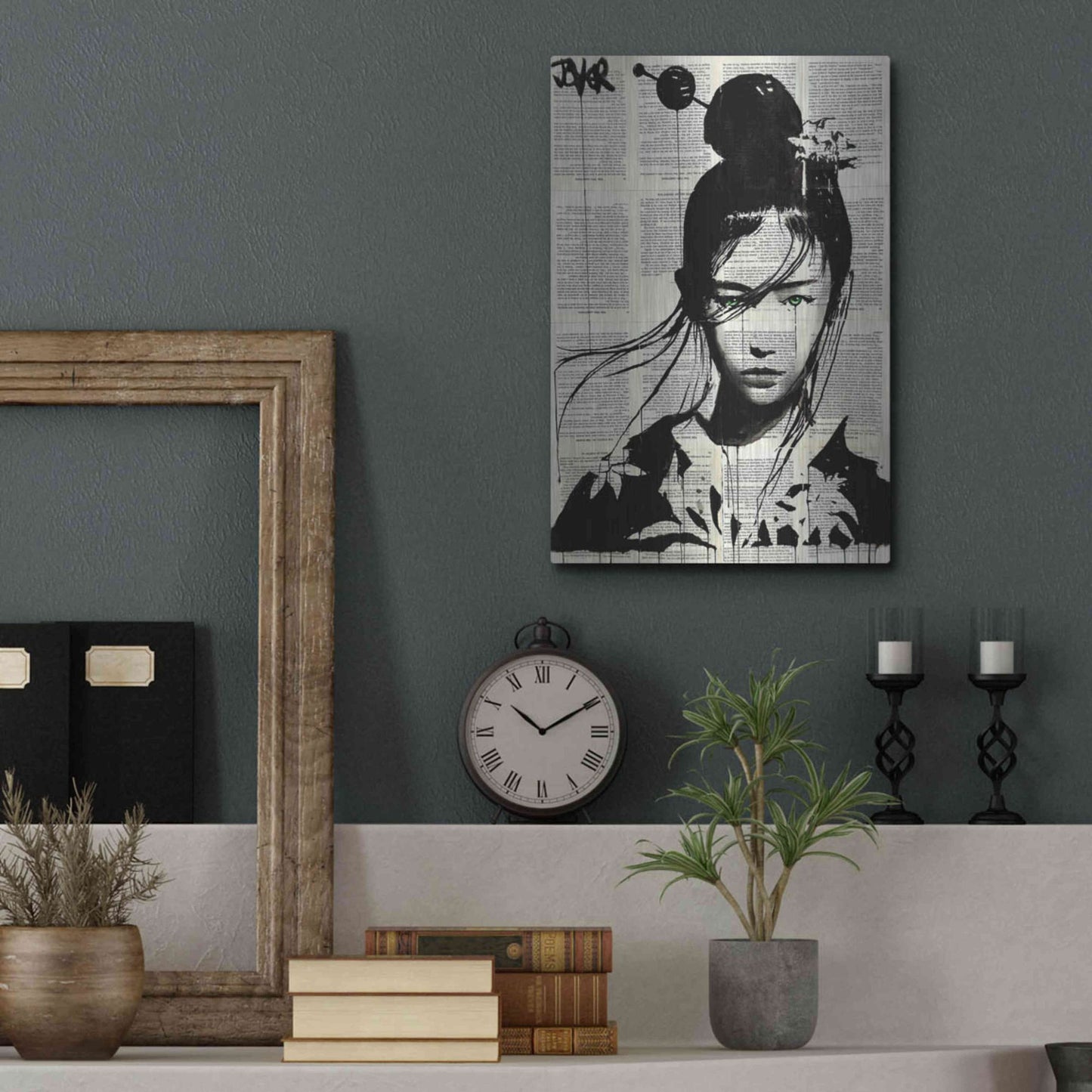 Luxe Metal Art 'Narumi' by Loui Jover, Metal Wall Art,12x16