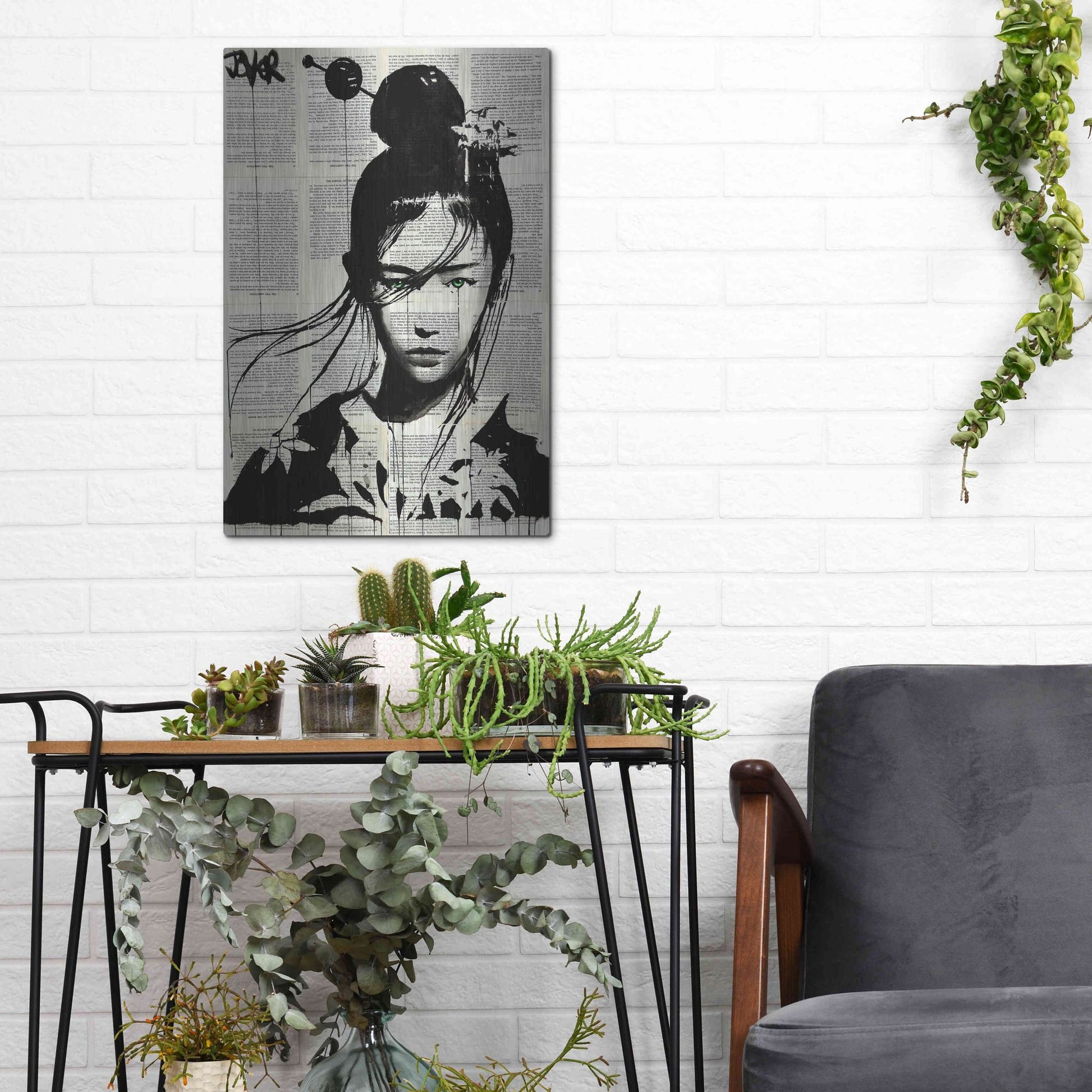 Luxe Metal Art 'Narumi' by Loui Jover, Metal Wall Art,12x16