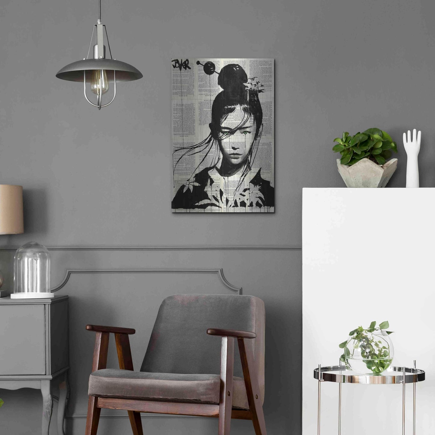 Luxe Metal Art 'Narumi' by Loui Jover, Metal Wall Art,16x24