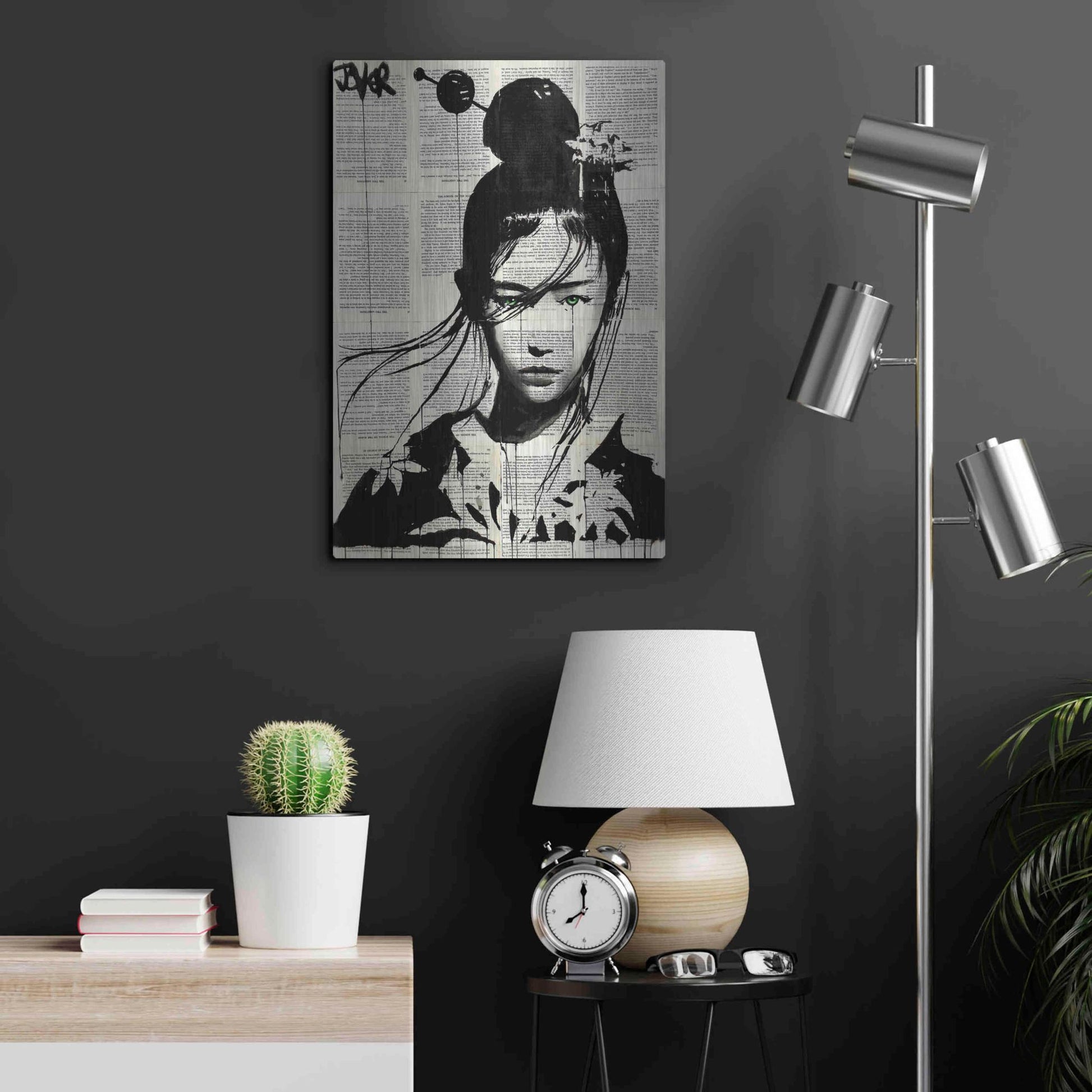 Luxe Metal Art 'Narumi' by Loui Jover, Metal Wall Art,16x24