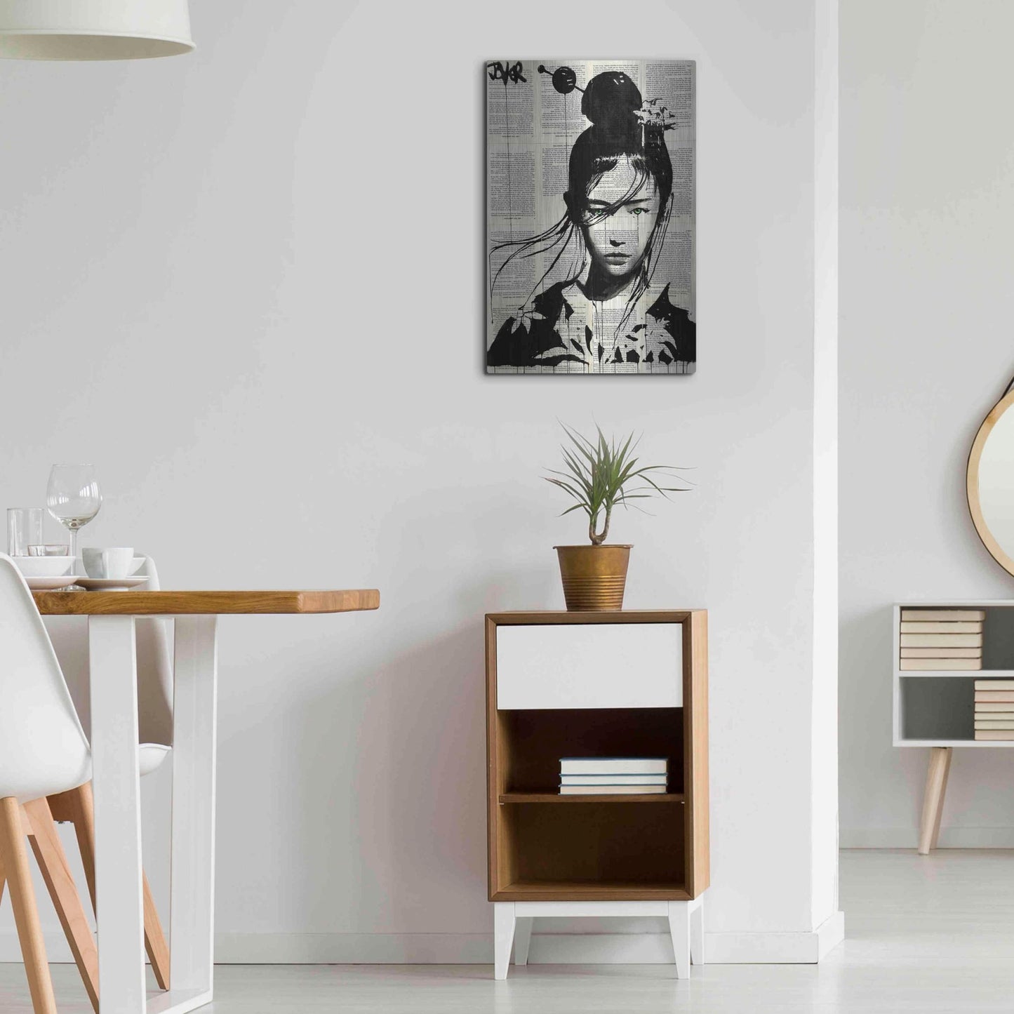 Luxe Metal Art 'Narumi' by Loui Jover, Metal Wall Art,16x24