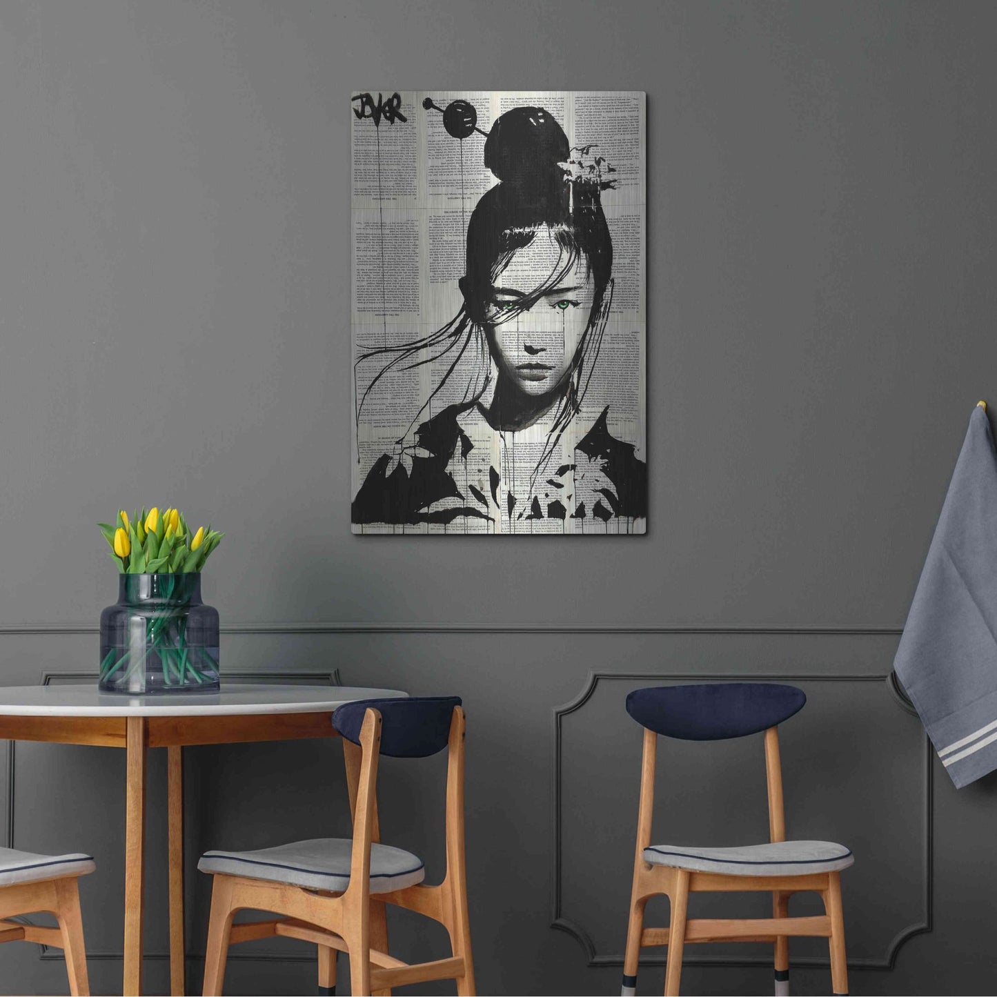 Luxe Metal Art 'Narumi' by Loui Jover, Metal Wall Art,24x36
