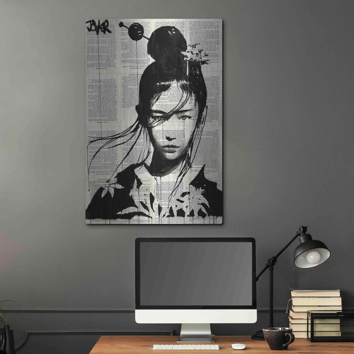 Luxe Metal Art 'Narumi' by Loui Jover, Metal Wall Art,24x36