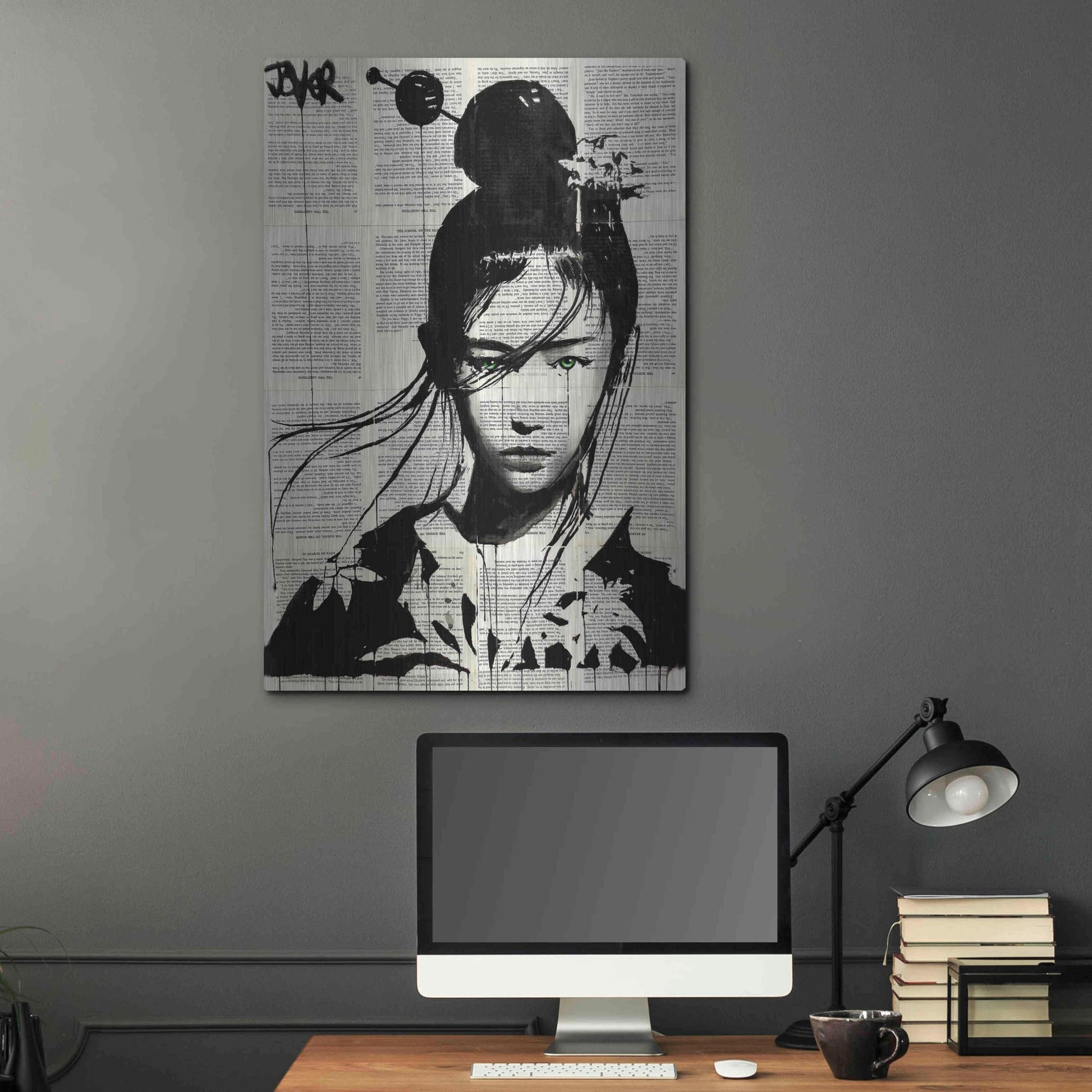 Luxe Metal Art 'Narumi' by Loui Jover, Metal Wall Art,24x36