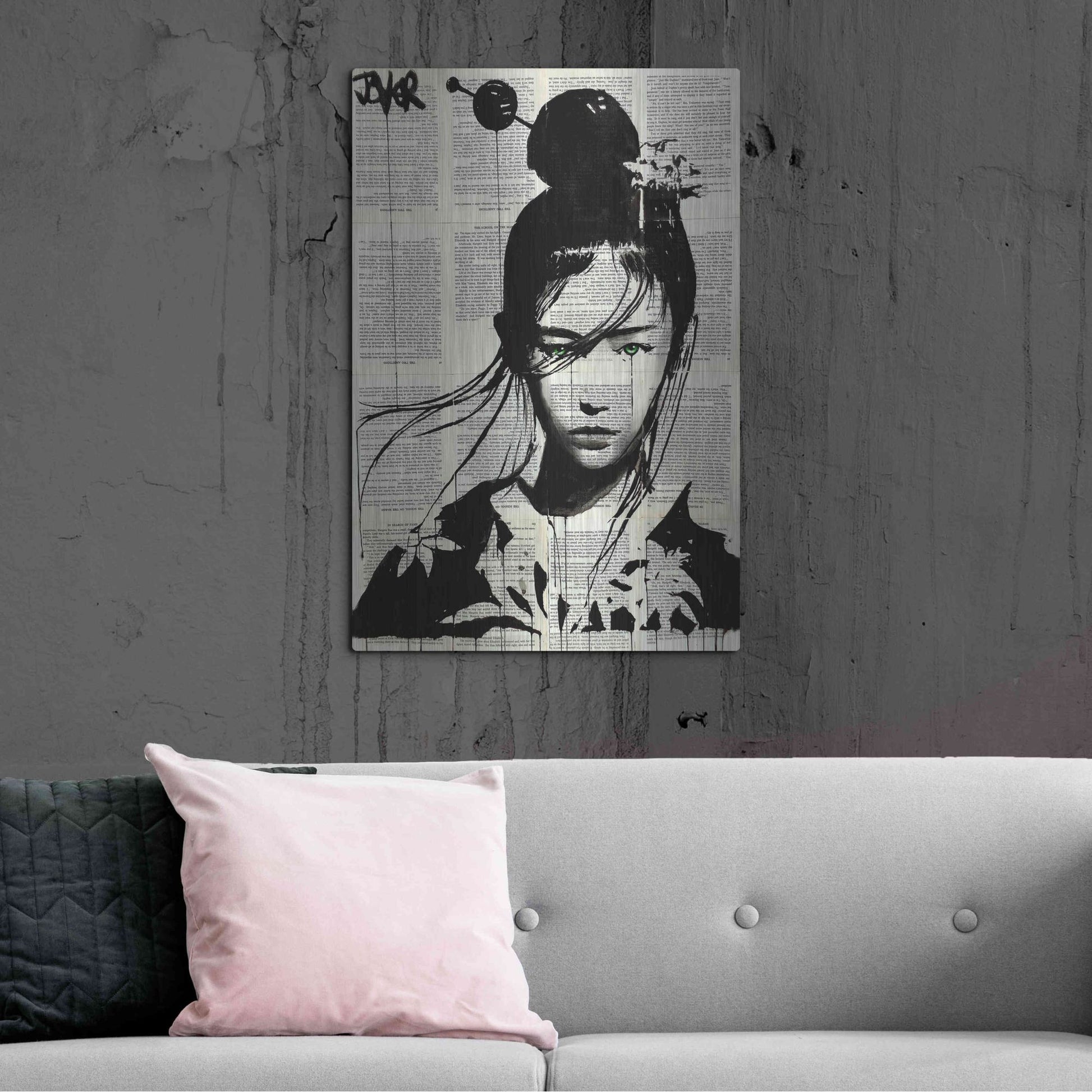 Luxe Metal Art 'Narumi' by Loui Jover, Metal Wall Art,24x36