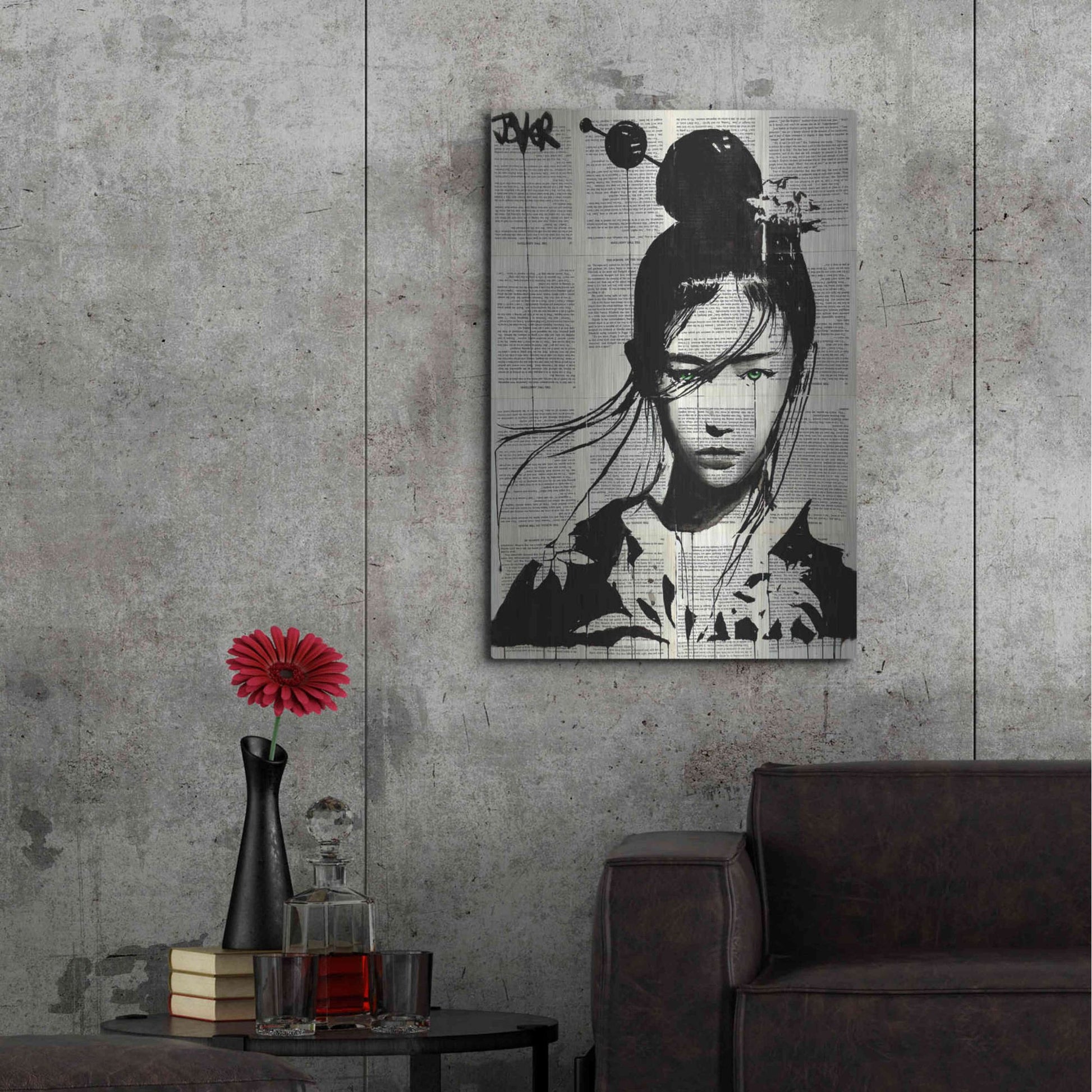 Luxe Metal Art 'Narumi' by Loui Jover, Metal Wall Art,24x36