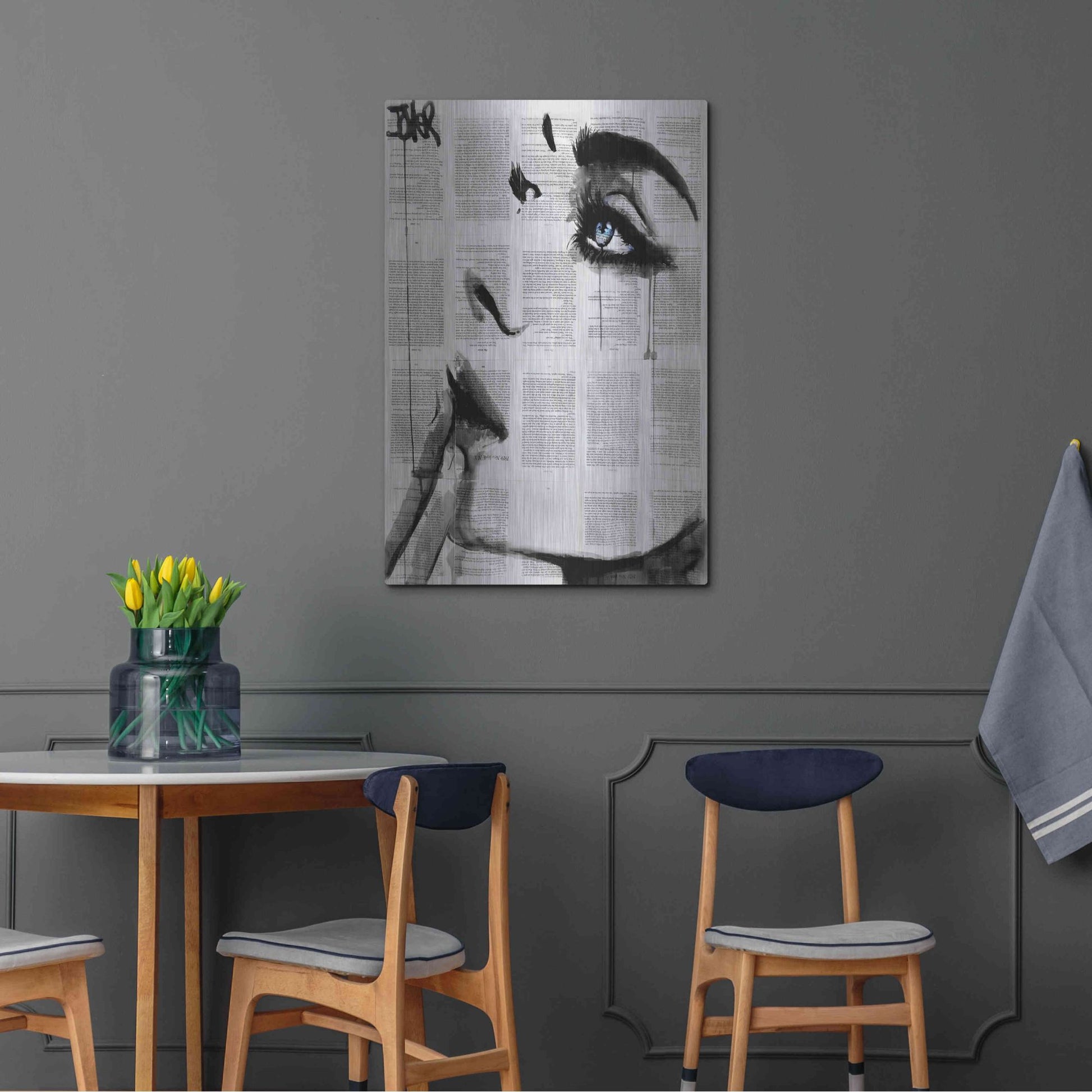 Luxe Metal Art 'Never Know' by Loui Jover, Metal Wall Art,24x36