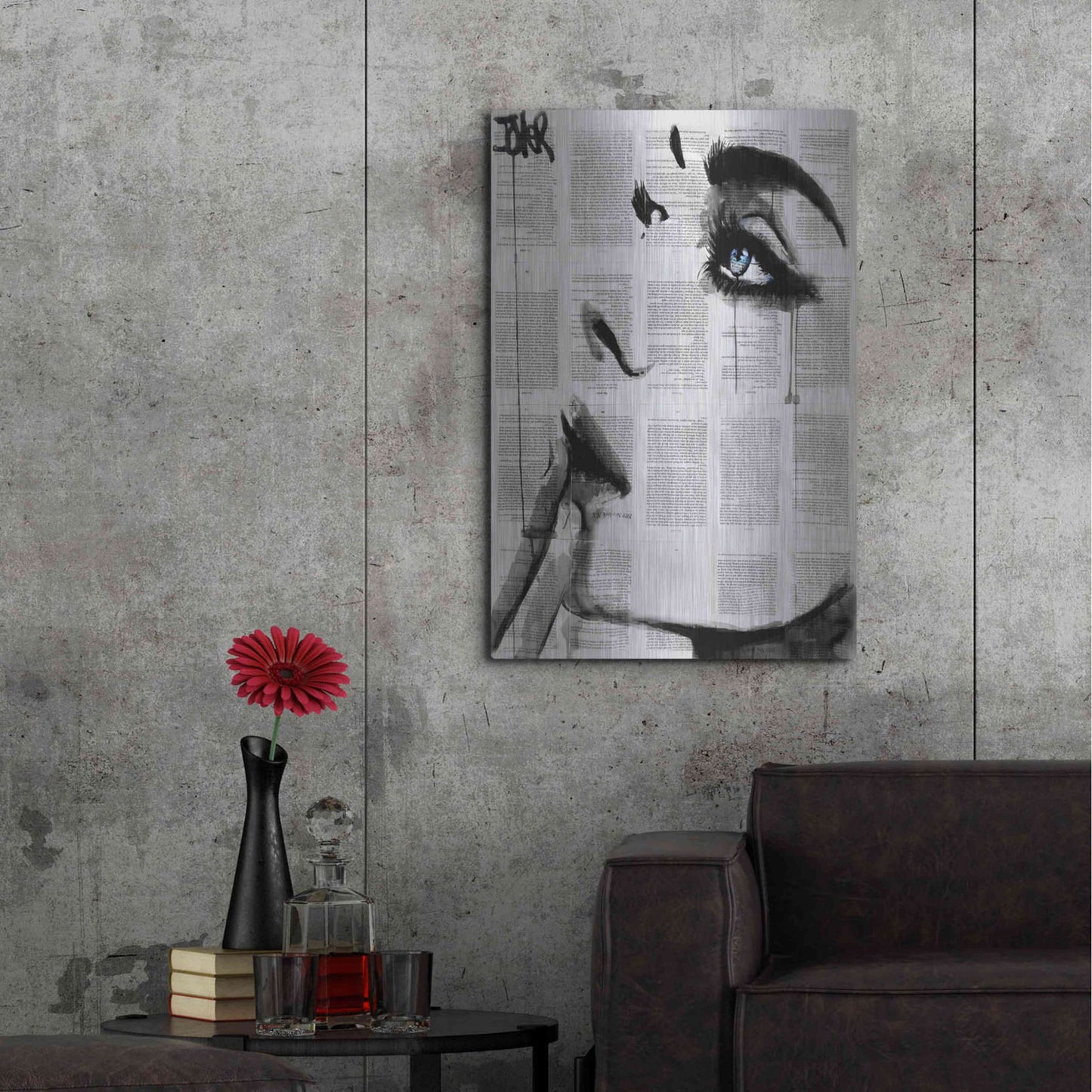 Luxe Metal Art 'Never Know' by Loui Jover, Metal Wall Art,24x36