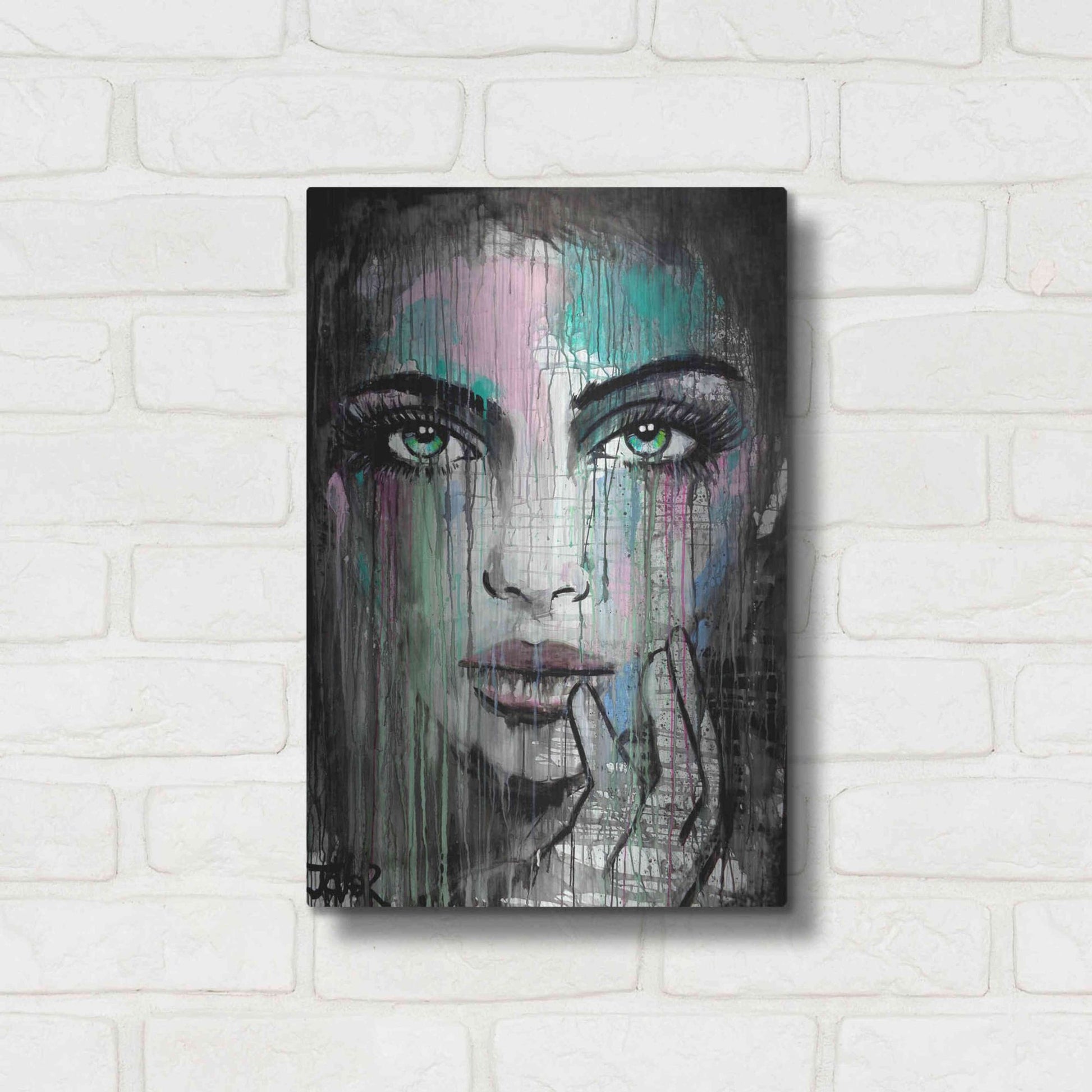 Luxe Metal Art 'New Muse' by Loui Jover, Metal Wall Art,12x16