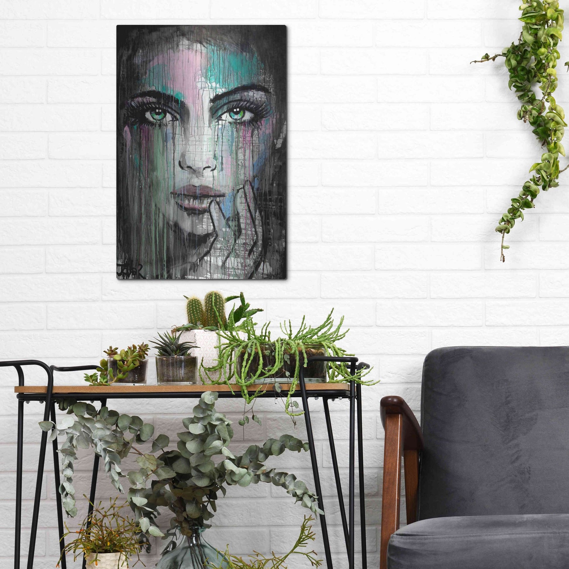 Luxe Metal Art 'New Muse' by Loui Jover, Metal Wall Art,12x16
