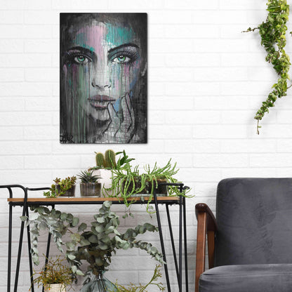 Luxe Metal Art 'New Muse' by Loui Jover, Metal Wall Art,12x16